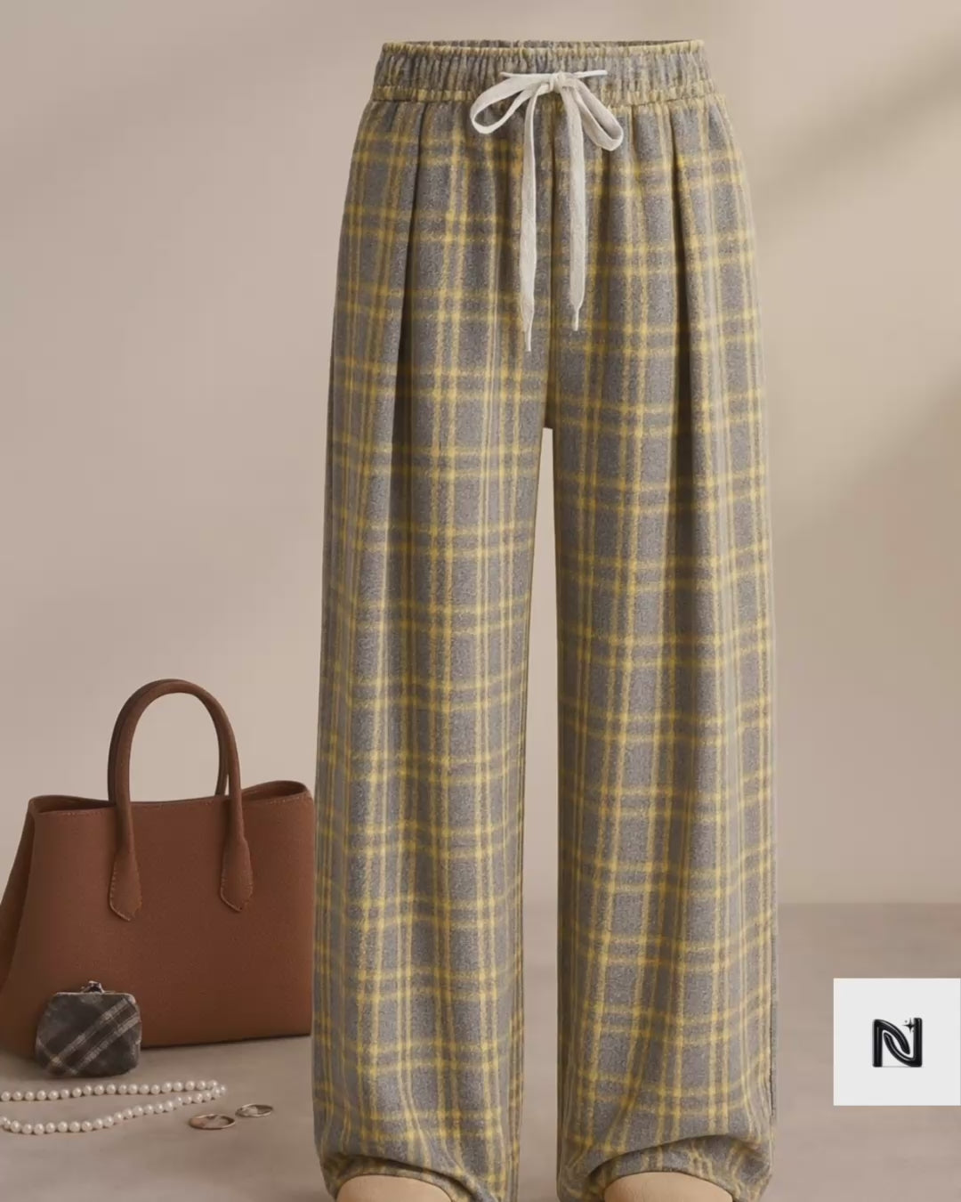 Wide-Leg Plaid Pants | Unisex Plaid Pants | Novara Shop