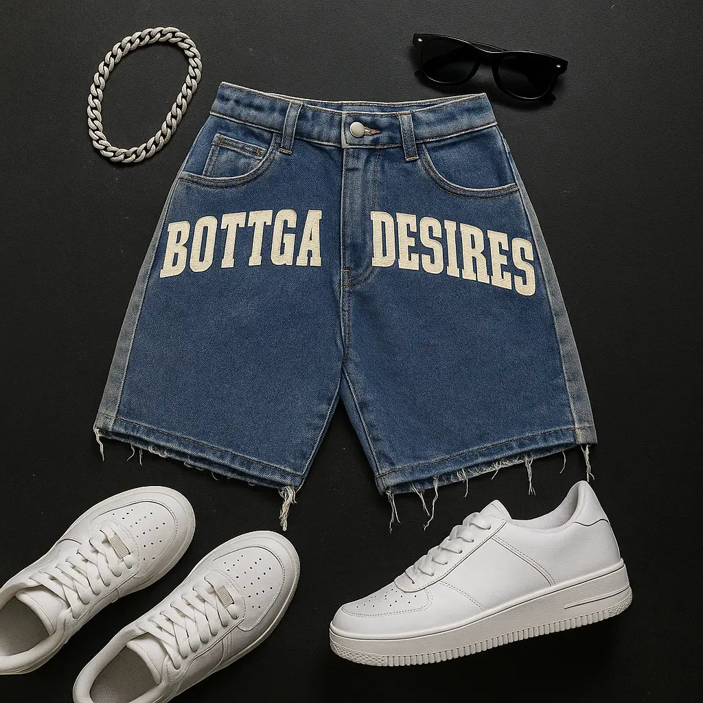 Oversized Denim Shorts | Unisex Denim Shorts | Novara Shop