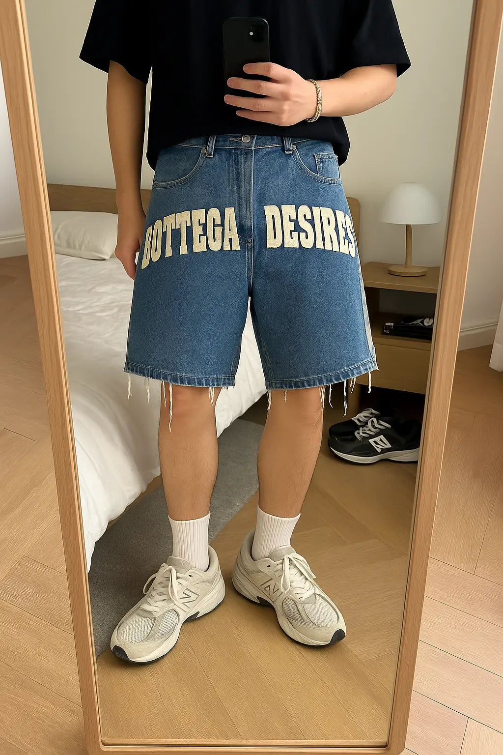 Oversized Denim Shorts | Unisex Denim Shorts | Novara Shop