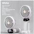 USB Handheld Mini Fan Foldable Portable Neck Hanging Fans 5 Speed USB Rechargeable Fan with Phone Stand and Display Screen - Novarashop