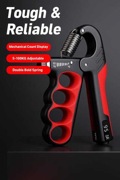 5-100KG Electronic Counting Adjustable Grip For Rehabilitation Hand Muscle Strength Gym Wrist Strengthener Recovery Fitness - Novarashop