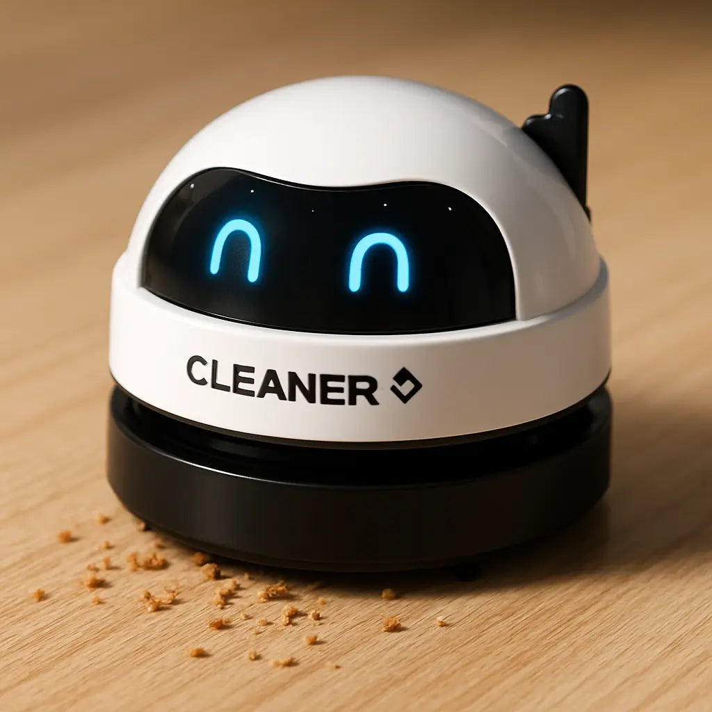 Mini handheld USB desk vacuum cleaner for removing dust and crumbs