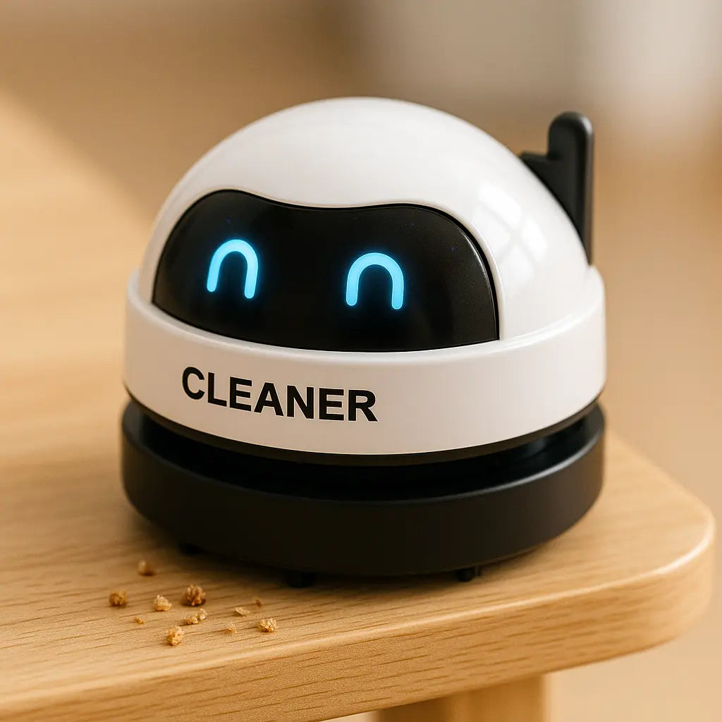 Mini handheld USB desk vacuum cleaner for removing dust and crumbs