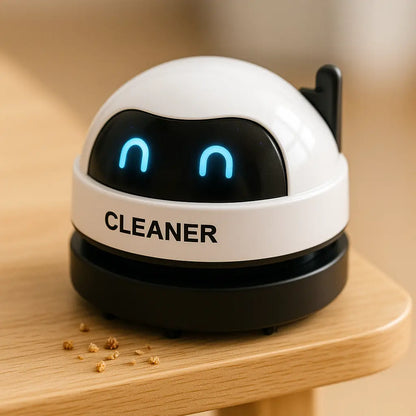 Mini handheld USB desk vacuum cleaner for removing dust and crumbs