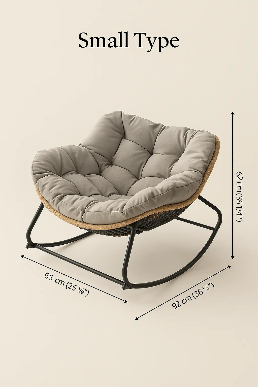 Human Bird Nest Rattan Weaving Rocking Chair Leisure Sofa Home Balcony Single Lazy Sofa Rocking Chair Rattan Chair Can Sleep - Novarashop