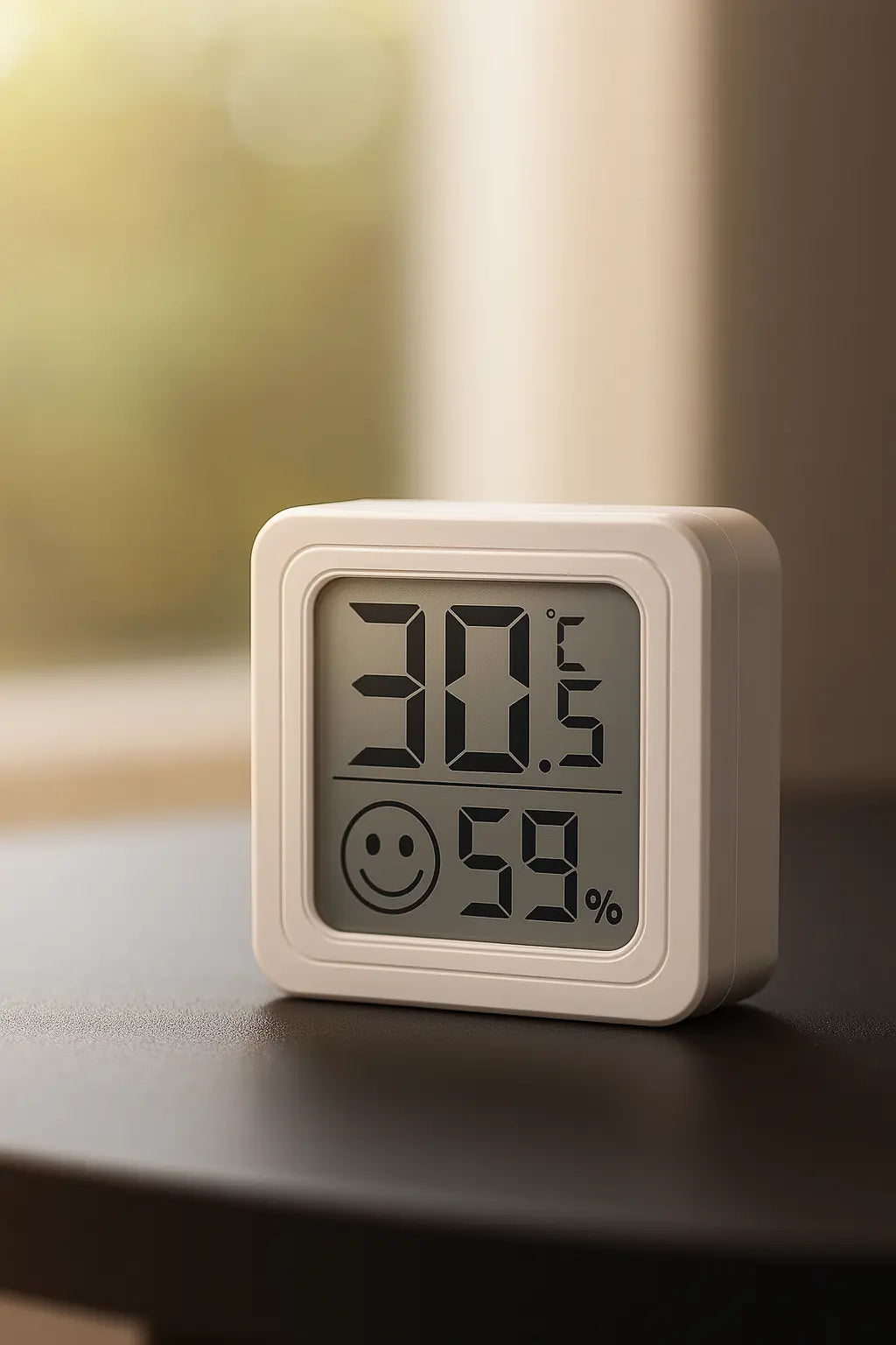 Mini LCD digital thermometer and hygrometer for indoor temperature and humidity