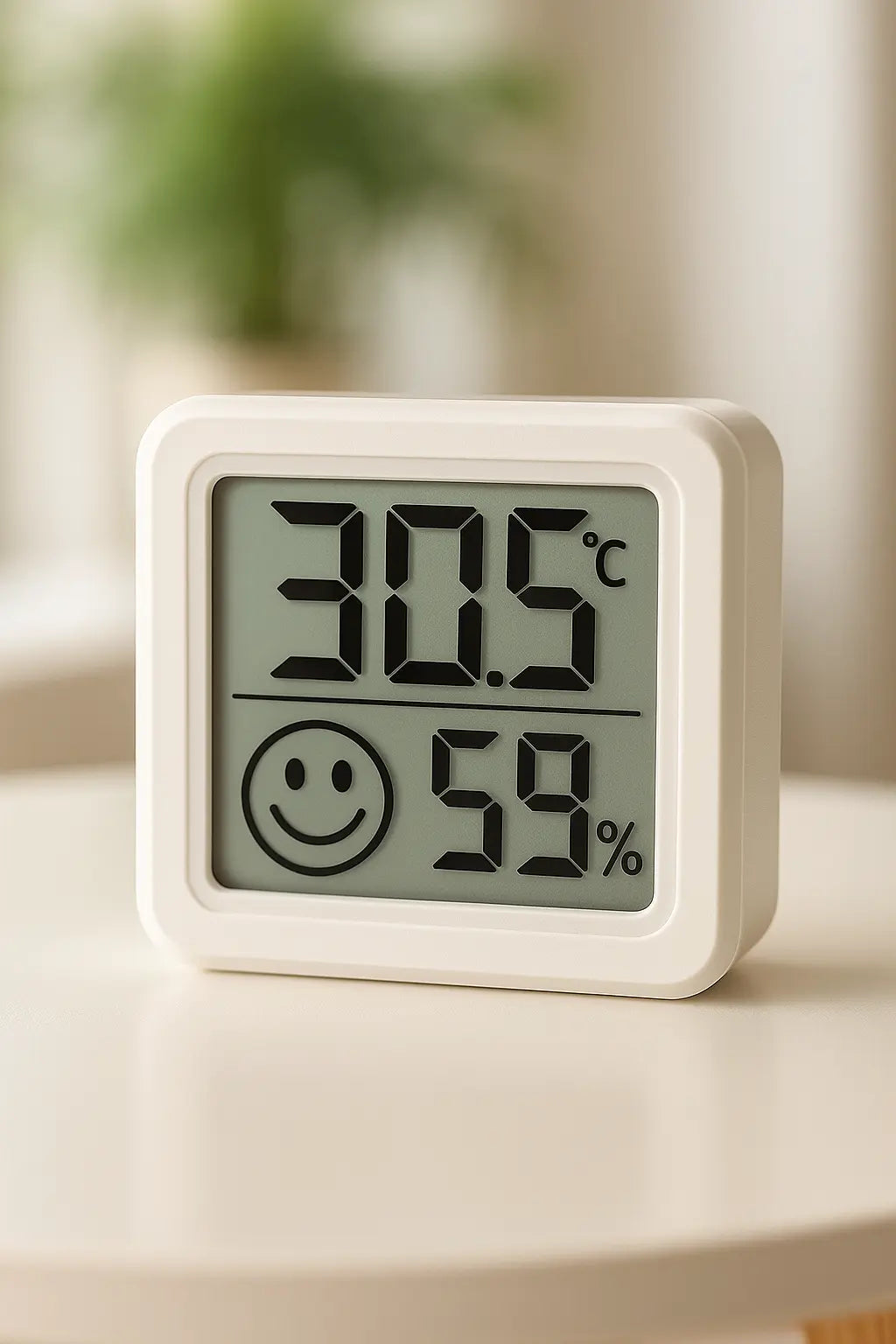 Mini LCD digital thermometer and hygrometer for indoor temperature and humidity