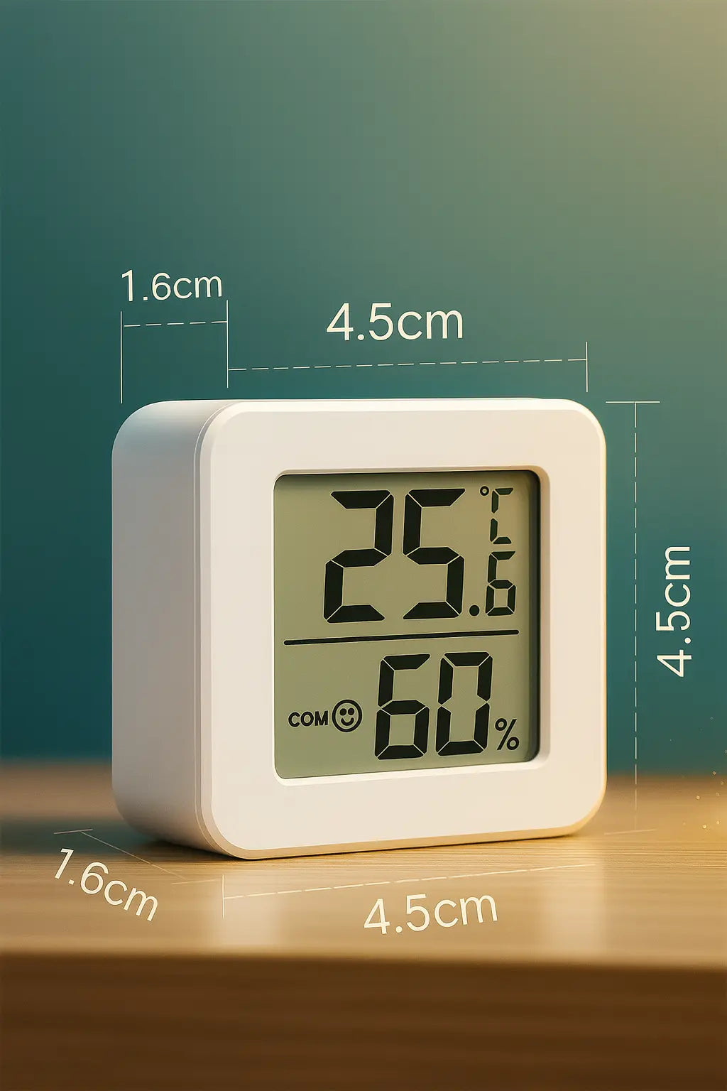 Mini LCD digital thermometer and hygrometer for indoor temperature and humidity