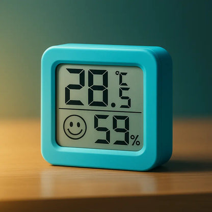 Mini LCD digital thermometer and hygrometer for indoor temperature and humidity