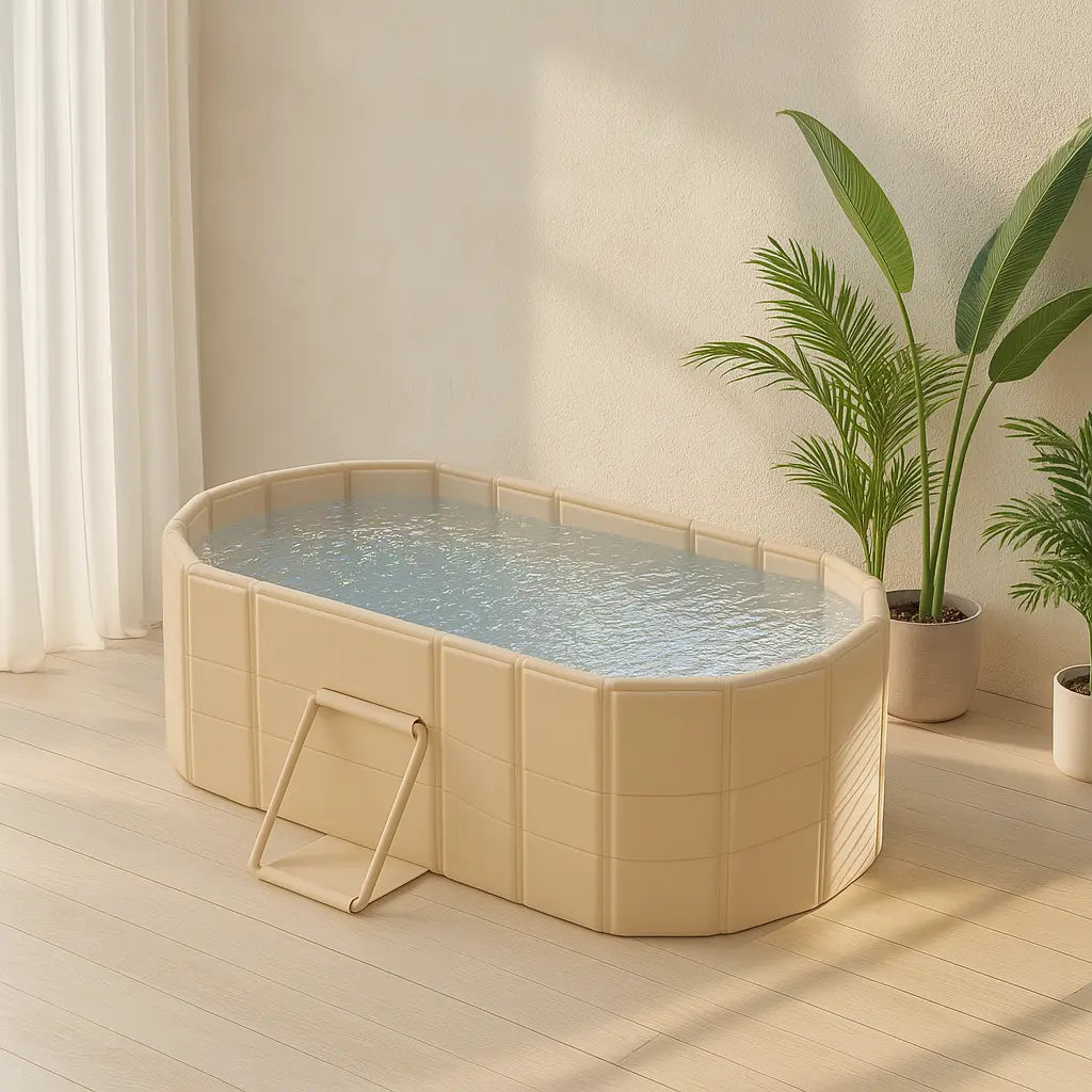 1.5m Foldable Bath Tub Portable Bathtube Ice Hot Tub for Baby Bath Pet Bath Sweat Steaming Foot Spa Outdoor Camping - Novarashop