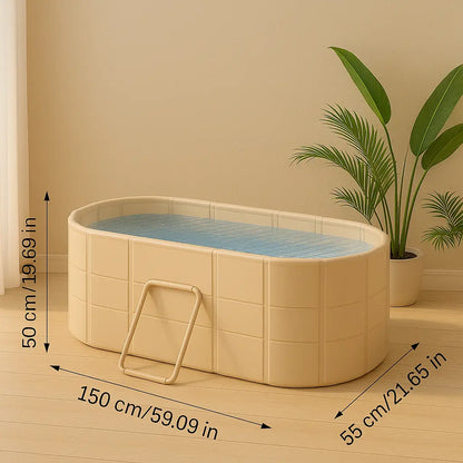 1.5m Foldable Bath Tub Portable Bathtube Ice Hot Tub for Baby Bath Pet Bath Sweat Steaming Foot Spa Outdoor Camping - Novarashop