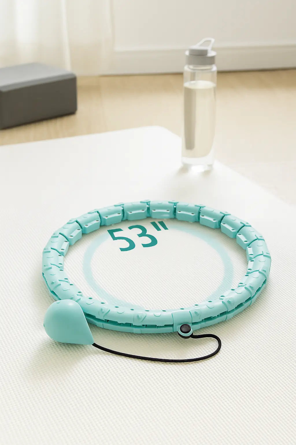 Weighted Sports Circle Hoops for Adults Weight Loss Plus Size for Adults Smart Exercise 2 in 1 Adjustable with Detachable Knots - Novarashop