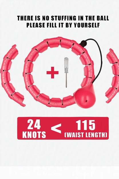 Weighted Sports Circle Hoops for Adults Weight Loss Plus Size for Adults Smart Exercise 2 in 1 Adjustable with Detachable Knots - Novarashop